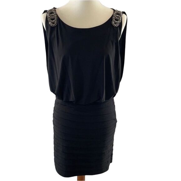 🖤 Black Cocktail Dress by Xscape - Size 4 - Picture 1 of 9